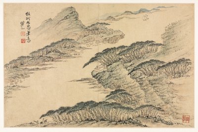 Landskap i forskjellige stiler etter gamle mestere, 1690. av Mei Qing