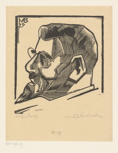 Portrett av David Wijnkoop (tittel på objekt) av Meijer Bleekrode (signed by artist)