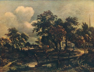 Den rustikke broen, 1600-tallet, 1909 av Meindert Hobbema