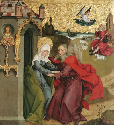 Møte av Joachim og Anna ved Golden Gate av Meister der Divisio Apostolorum