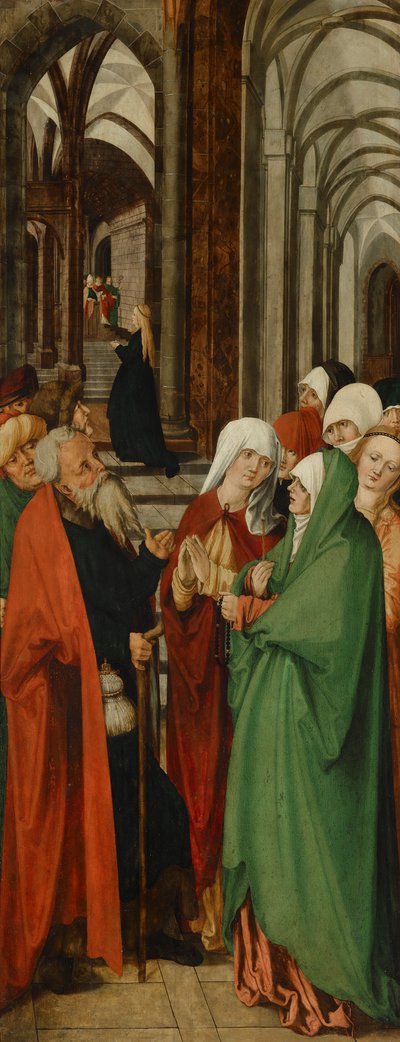Marias tempel av Meister der Oberfalkensteiner Altarflügel