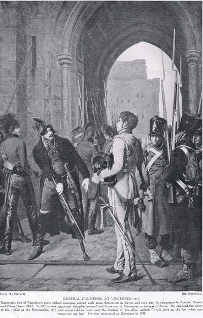 General Daumesnil i Vincennes, 1815, illustrasjon fra 
