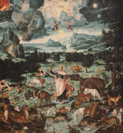 Verdens skapelse, 1575 av Melchior Bocksberger