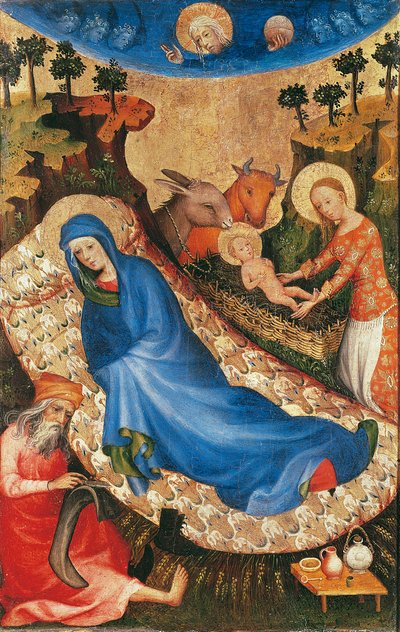 Fødsel (tempera på panel) av Melchior Broederlam
