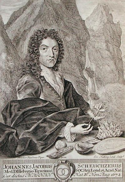 Portrett av Johann Jacob Scheuchzeri, frontispice til 