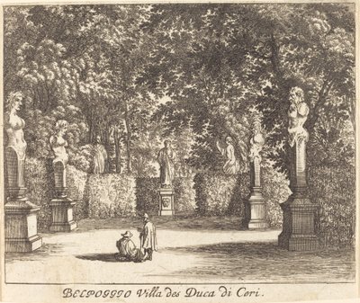 Balpoggio, Villa of Duke av Ceri av Melchior Küsel after Johann Wilhelm Baur