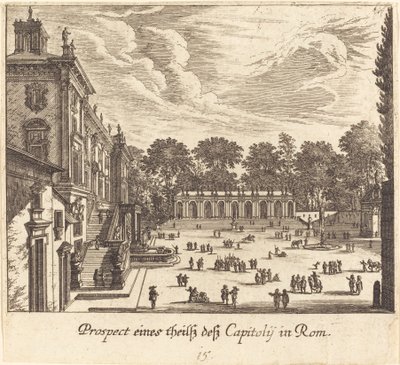 Capitoline, Roma av Melchior Küsel after Johann Wilhelm Baur