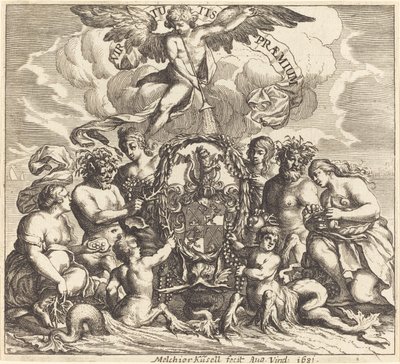 Dedikasjonsside av Melchior Küsel after Johann Wilhelm Baur