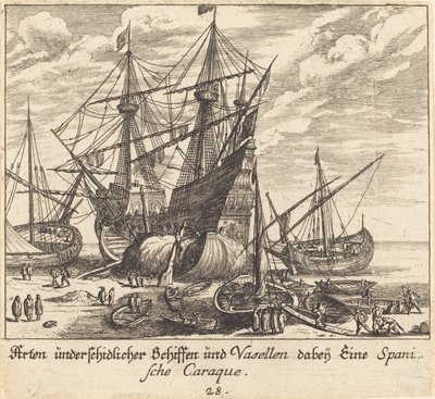 Skip av Melchior Küsel after Johann Wilhelm Baur