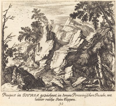 Utsikt i Istria av Melchior Küsel after Johann Wilhelm Baur