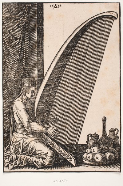 En harpespiller av Melchior Lorck