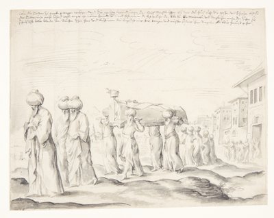 En tyrkisk begravelsesprosesjon av Melchior Lorck