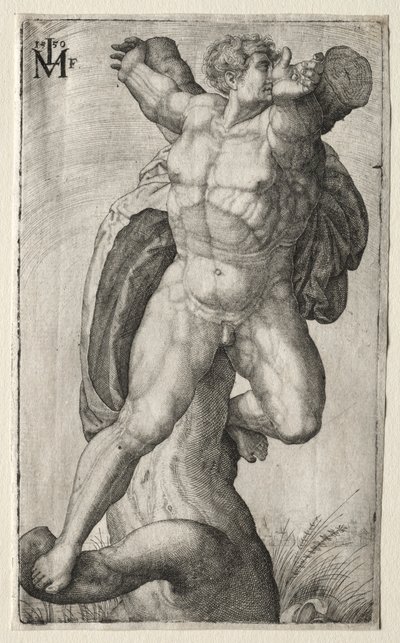 Den korsfestede mannen, 1550. av Melchior Lorck
