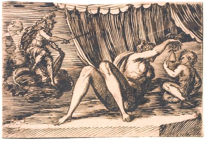 Mars, Venus som holder en pære og et barn av Melchior Lorck