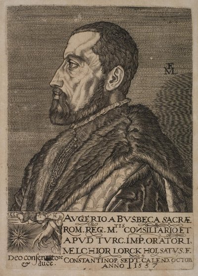 Portrett av Ogier Ghiselin de Busbecq, keiserlig utsending. av Melchior Lorck