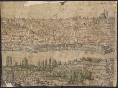Prospekt av Konstantinopel, ark 14, Melchior Lorck, 1559 av Melchior Lorck