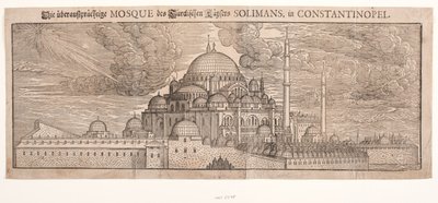 Suleymaniye-moskeen, sett fra nordøst av Melchior Lorck