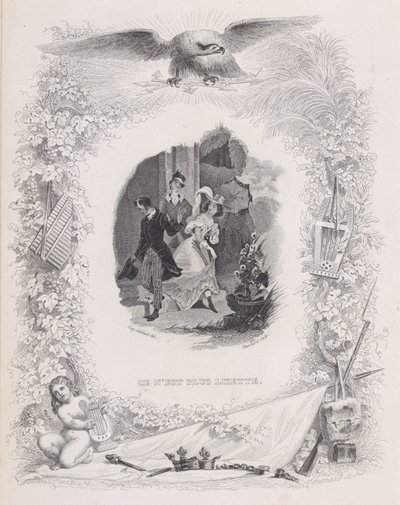 It is No Longer Lisette, fra The Songs of Béranger, 1829. Skapere: Melchior Péronard, Auguste Blanchard I. av Melchior Péronard, Auguste Blanchard I