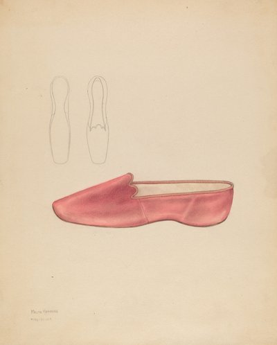 Kvinnetøfler, ca. 1936. av Melita Hofmann
