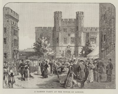 En hagefest i Tower of London av Melton Prior