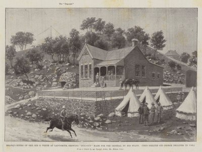 Hovedkvarteret til general Sir G White i Ladysmith, viser Dug-Out laget for generalen av hans stab av Melton Prior