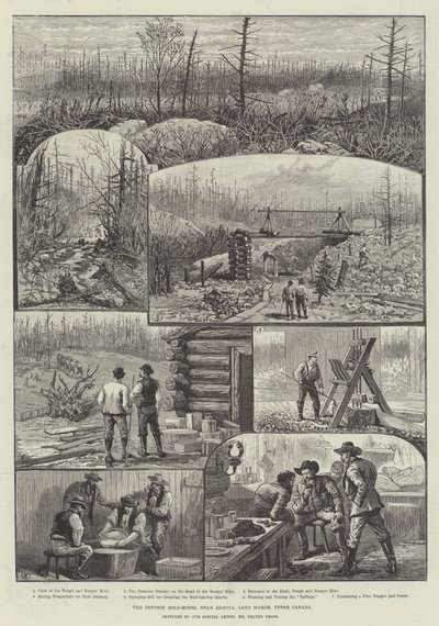 Denison Gold-Mines, nær Algoma, Lake Huron, Upper Canada av Melton Prior