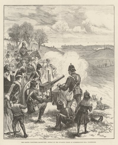 Påskefrivillige manøvrer, nederlag for invaderende styrken ved Summerhouse Hill, Folkestone av Melton Prior