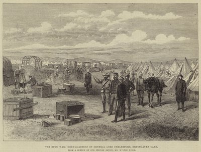 Zulukrigen, hovedkvarteret til general Lord Chelmsford, Erzungayan Camp av Melton Prior