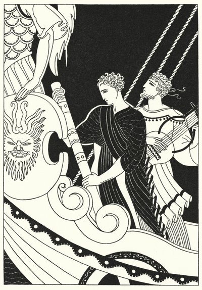 Orpheus dundret raskt bort (farge litho) av Merlyn Mann