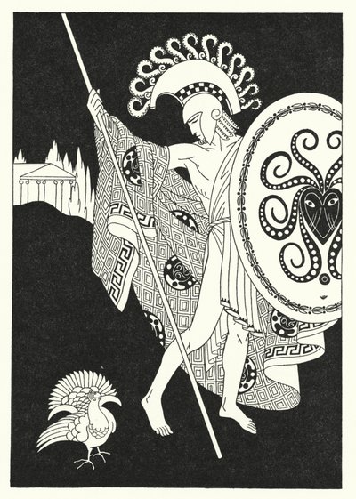 Den lilla fuglen kom flagrende mot ham (farge litho) av Merlyn Mann
