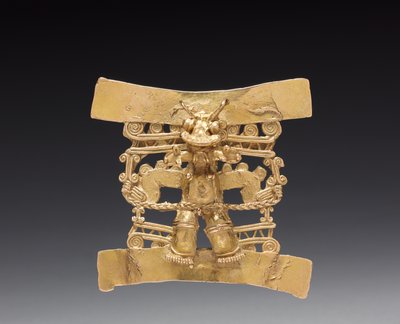 Dyrehodet figuranheng, ca. 1000-1550 (støpt gull) av Mesoamerican Mesoamerican