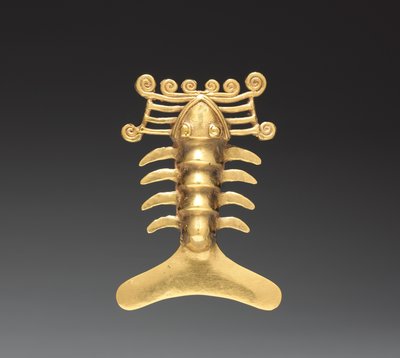 Hummeranheng, ca. 1000-1500 (støpt gull) av Mesoamerican Mesoamerican