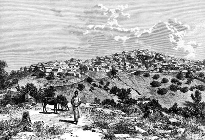 En kabylsk landsby, Nord-Afrika, 1895. av Meunier