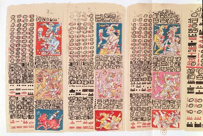 Faksimilekopi av en side av Dresden Codex (se også 82558) av Mexican School