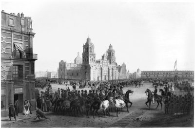 Generalmajor Winfield Scott (1786-1866) kom inn i Mexico i 1847, 1847 av Mexican School