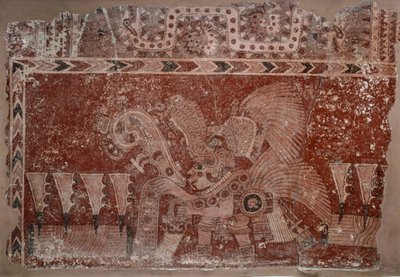 Mural Fragment with Elite Hanne- og Maguey-kaktusblader, Teotihuacán-stil, klassisk periode, 500-550 av Mexican School