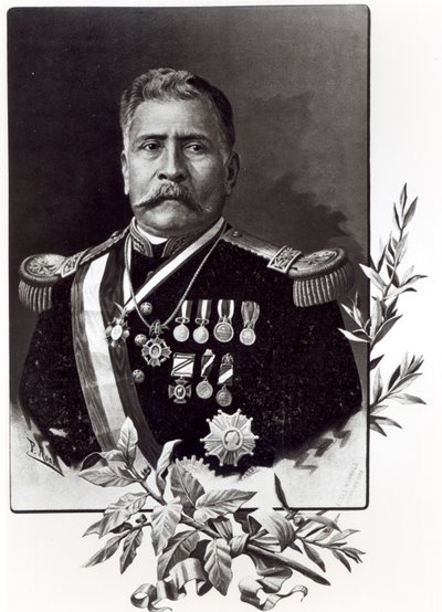 Portrett av Porfirio Diaz (1830-1915) av Mexican School