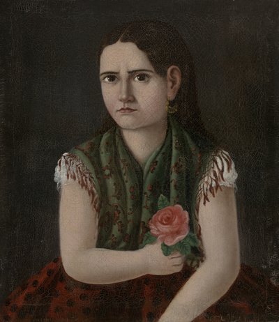 Portrett av en kvinne, ca. 1880 av Mexican School
