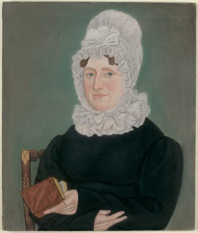 Portrett av en kvinne med blondehette av Micah Williams