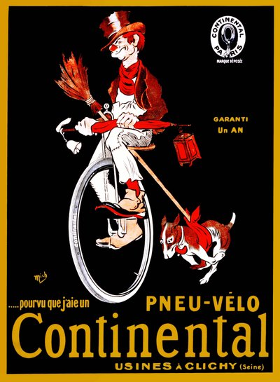 Reklameplakat for Continental-dekk. av Mich