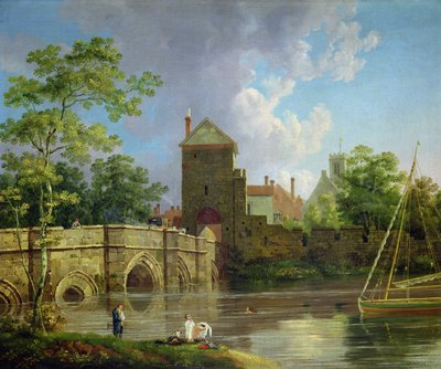 Layerthorpe Postern, York, ca. 1769 (olje på lerret) av Michael (1743-1801) Rooker