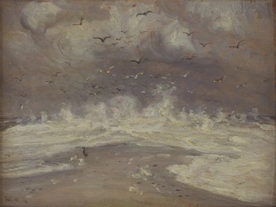 Surf på nordkysten av Jylland av Michael Ancher