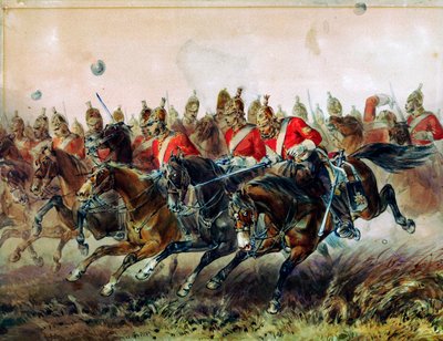 Anklagen for den lette brigaden under slaget ved Balaclava, 1854 av Michael Angelo Hayes