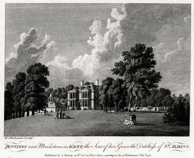Jennings nær Maidstone i Kent, setet for hennes nåde, hertuginnen av St. Albans, 1776. av Michael Angelo Rooker