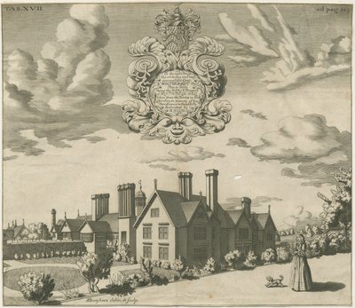 Blithfield Hall: gravering, nd [1686] (trykk) av Michael Burghers