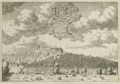 Dudley Castle: kobberplategravering, nd [1653-1686] (trykk) av Michael Burghers