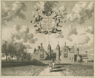 Enville Hall: kobberplategravering, nd [1653-1686] av Michael Burghers