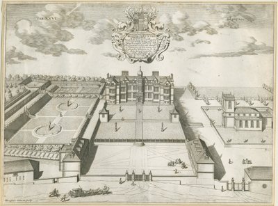 Ingestre Hall: kobberstikk, nd [1653-1686] av Michael Burghers