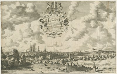 Lichfield - West North West Prospect: kobberplategravering, nd [1653 - 1686] av Michael Burghers