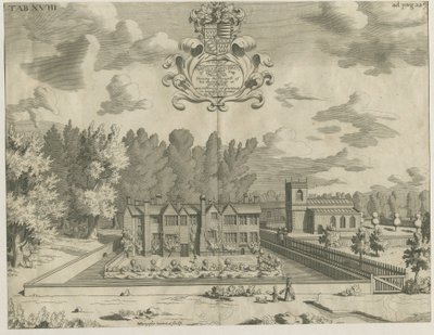 Okeover Hall: gravering, nd [1653 - 1686] av Michael Burghers